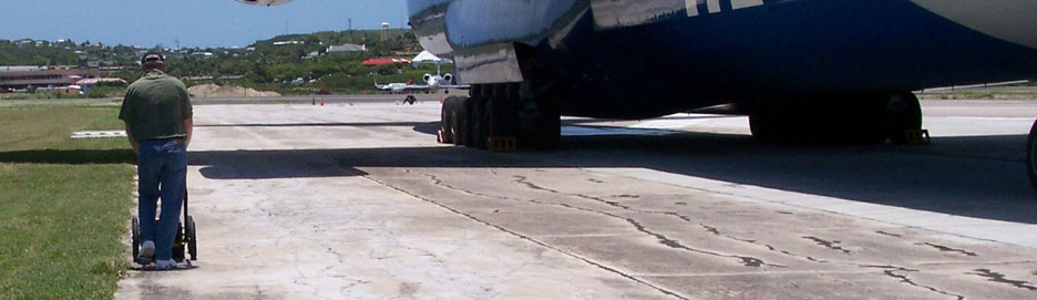 Ground Penetrating Radar Next to Jumbo Jet